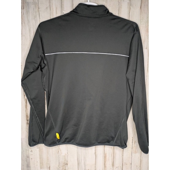 Nike Running Live Strong Zip Jacket Mock Neck Reflective Size Large Gray Pockets - Picture 2 of 10